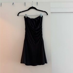 Abercrombie & Fitch Black Strapless skort dress